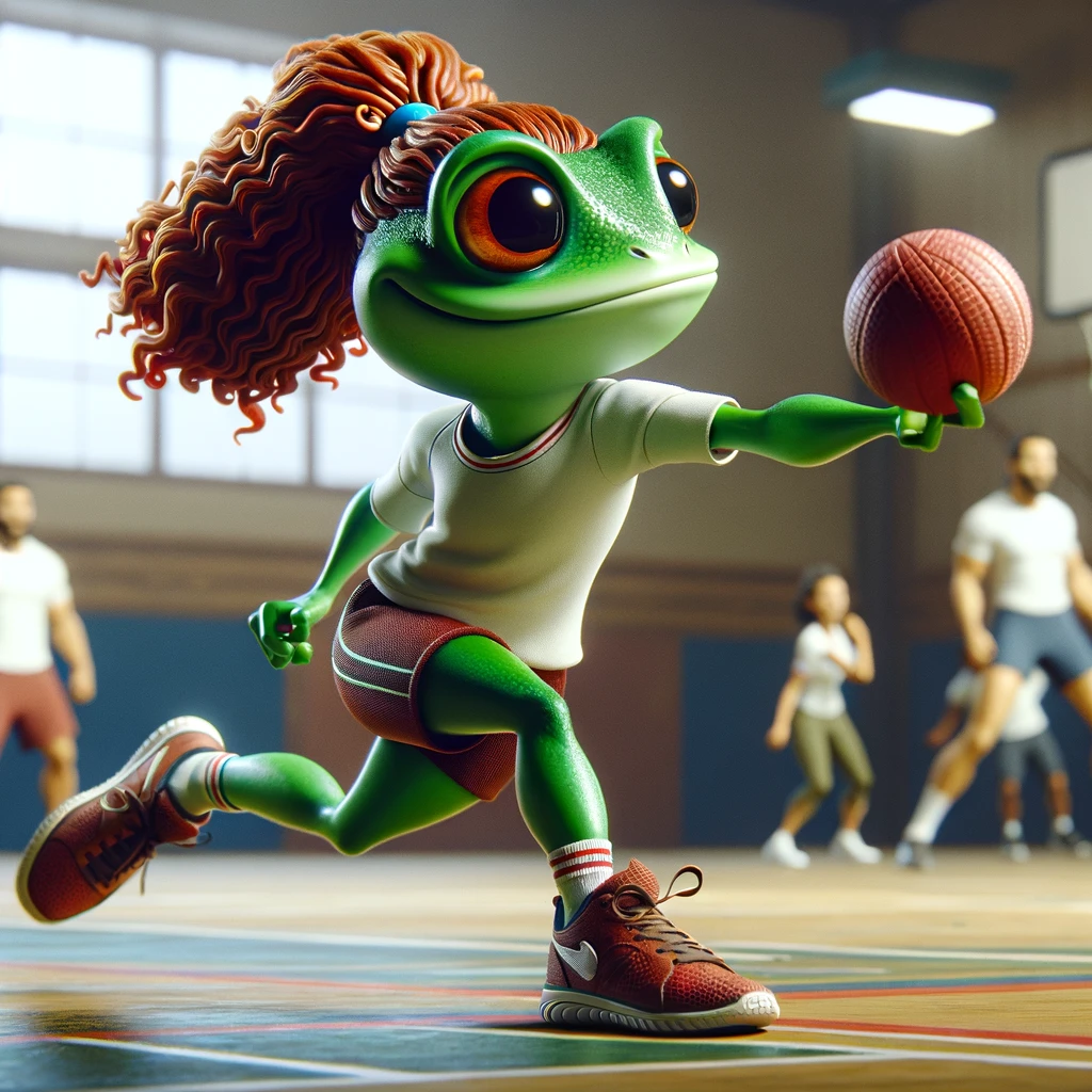 Frog Playing Dodgeball