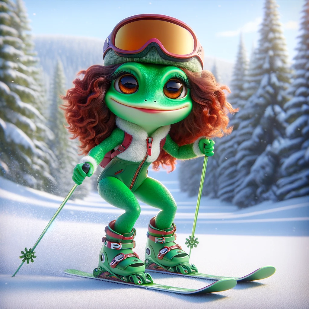 Frog Skiing